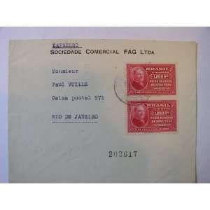  Brazil, 1946 Envelope, Sao Paulo to Rio, Cancelled 1946 