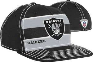OAKLAND RAIDERS NFL OFFICIAL SIDELINE PLAYERS FLEXFIT HAT/CAP Sz LRG 