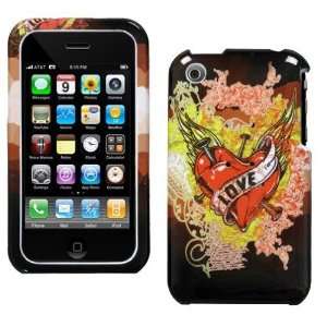  Apple Iphone 3g/3gs Snap on Love Tattoo Phone Protector 