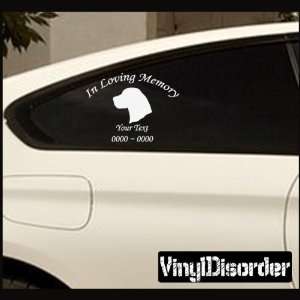  Dog Beagle In Loving Memory Custom Car or Wall Vinyl Decal 
