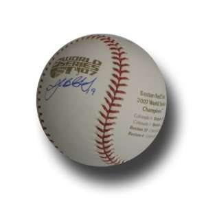  Autographed Josh Beckett NFL Baseball (Platinum) Sports 
