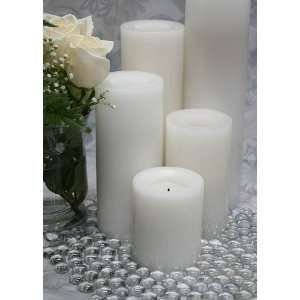   Flameless Candles White 8 Smooth Unscent Patio, Lawn & Garden