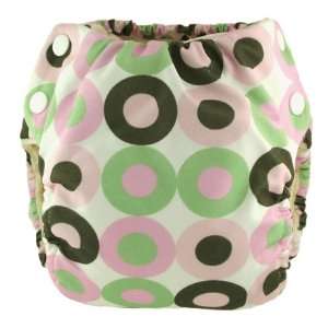   SwaddleBees Snap Pocket Cloth Diaper (Large, Pink Martini Print) Baby