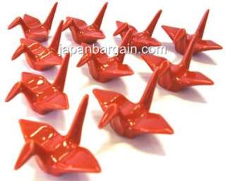 12x Porcelain Crane Chopsticks Rest Red A11885 RD  