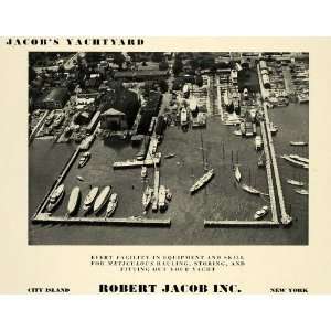  1936 Ad Robert Jacob Yachtyard City Island Boat Storage 