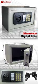   Digital Lock Keypad Safe Box Home Security Gun Cash Jewel White  