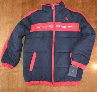 New Boys Nike Air Jordan Winter Coat Jacket Size Small 8 Fleece Lined 