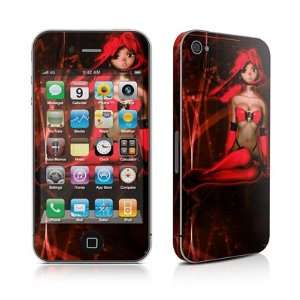 Ghost Red Design Protective Skin Decal Sticker for Apple iPhone 4 / 4S 