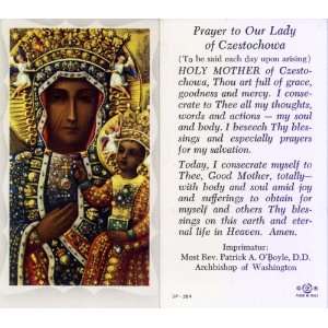  Our Lady Of Czestochowa Holy Card (5P 284)   100 pack 