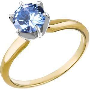  Classic 6 Prong Solitaire 14K Yellow/White Gold Ring with 