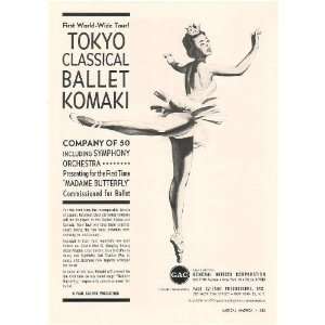 1962 Tokyo Classical Ballet Komaki Booking Print Ad (Music Memorabilia 
