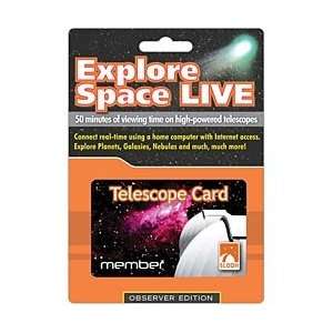  Slooh Explore Space Live Telescope Time Card Toys & Games