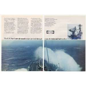   Raytheon AN/SPS 49 US Navy Air Search Radar 2 Page Print Ad Home