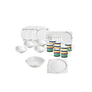   White Service for 8 with Pasta Serve Bowl and Platter