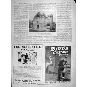 1905 FINE ART GALLERY BUILDING BRISTOL BIRDS CUSTARD 