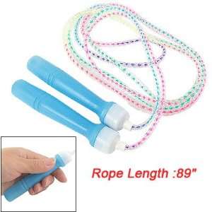  Como Exercise Blue Plastic Handle Spiral Jump Skipping 