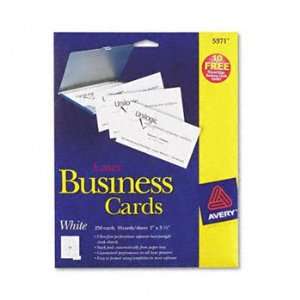   Cards CARD,BUS,LSR,250/PK,WHT PA636XB4JJ (Pack of8)