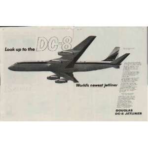   DC 8, Worlds newest jetliner  1958 Douglas DC 8 Jetliner ad