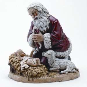  Roman 13 Kneeling Santa with Lamb Figurine