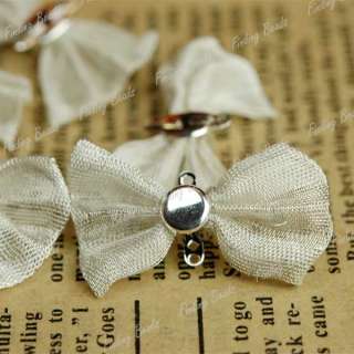 15 Pcs Silver Plated Brass Bow Tie Links MB470 5  