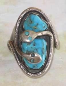   Zuni RingTurquoise & Sterling SilverMans Size 11 by G. Calavaza