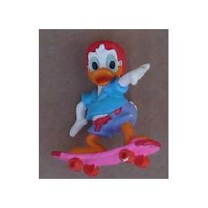  Donald Duck PVC Figure On Skate Board 