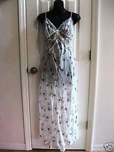 Victorias Secret floral silk cotton long nightgown S  