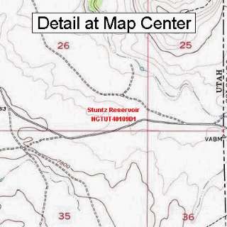  USGS Topographic Quadrangle Map   Stuntz Reservoir, Utah 