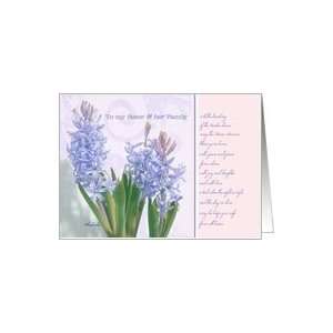 to my sister and her family, happy easter, christian easter card, blue 