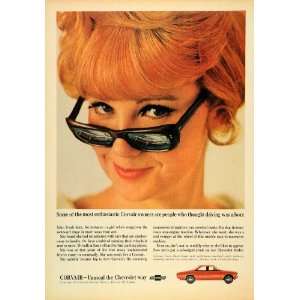  1966 Ad General Motors Chevrolet Corvair Auto Woman 