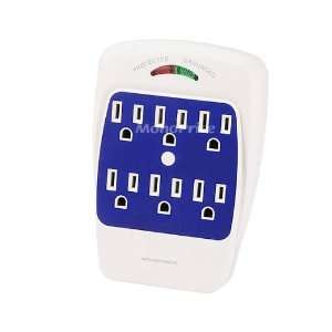  6 Outlet Power Surge Protector Wall Tap w/ Power Shut Down 