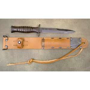   WWII M3 Fighting Knife & M6 Leather Scabbard 