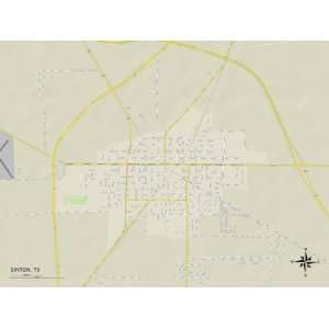  Political Map of Sinton, TX Premium Poster Print, 32x24 