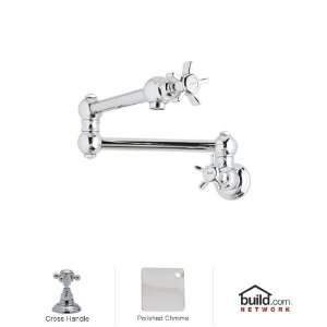   Kitchen Wall Mounted Swing Arm Fold Away Pot Filler in Polished Chrome