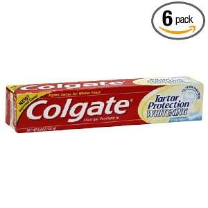 Colgate Tartar Protection Whitening Fluoride Toothpaste, Crisp Mint 