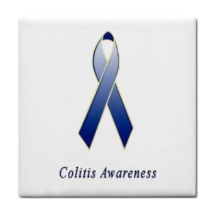  Colitis Awareness Ribbon Tile Trivet 