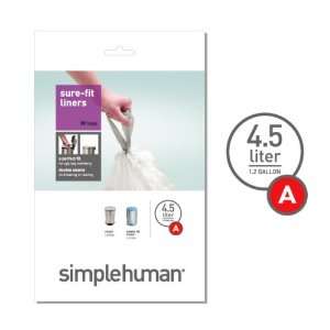  simplehuman Trash Can Liner A, 4.5 Liters/1.2 Gallons, 30 