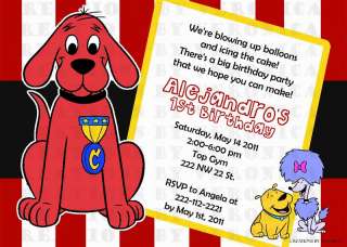 Clifford red dog Birthday Invitation Digital U Print  