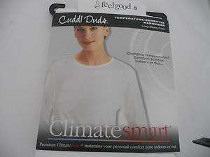 CUDDL DUDS CLIMATE SMART LONG SLEEVES CREW OR V NECK WARMWEAR MANY 