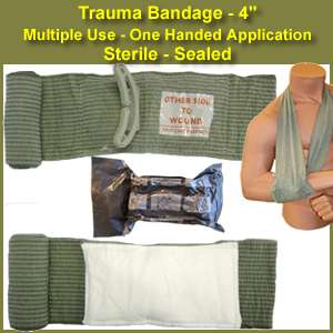 Tactical Trauma Dressing, Israeli Bandage, 4 Inch   Pressure Dressing 