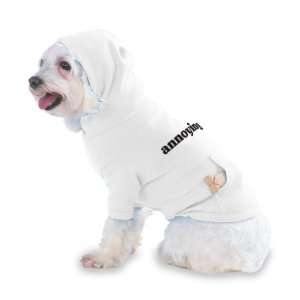    annoying Hooded T Shirt for Dog or Cat LARGE   WHITE