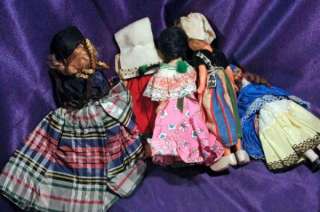Misc Ethnic Clothed Dolls 7.5 Vintage 1950s Eros Roma DutchRussian 