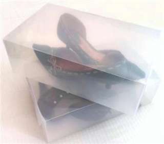 12 pc Clear Plastic Shoe Storage Transparent Boxes Container for Shoes 