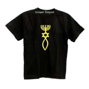  Graft in Messianic Menorah Magen David Jesus T shirt M 