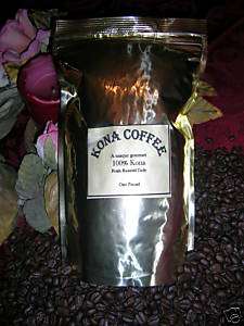 100% Kona Coffee Whole Bean, 1 Pound   Fresh Roasted  