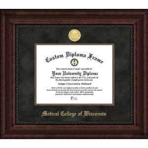 Medical College of Wisconsin   Gold Medallion   Suede Mat   Mahogany 