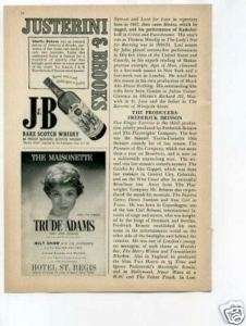 Trude Adams Milt Shaw Jazz St. Regis 1940s Original Ad  