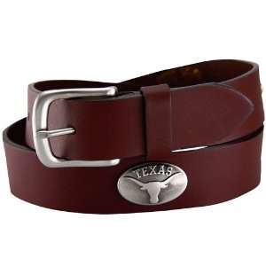    Texas Longhorns Brown Leather Concho Belt