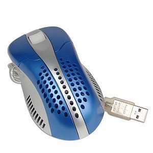    3 Button USB Optical Scroll Mouse w/Fan (Blue) Electronics