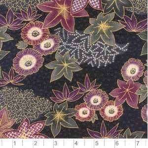  45 Wide Kona Bay Shiori Floral Black Fabric By The Yard 